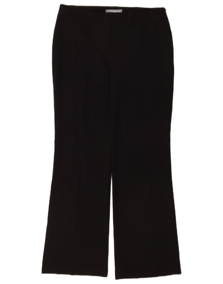 Calça feminina Marks & Spencer Bootcut Suit Reino Unido 12 Médio W32 L30 Preta