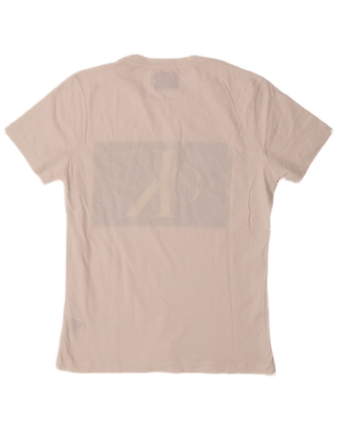 Calvin Klein Jeans Camiseta masculina gráfica Top médio algodão branco
