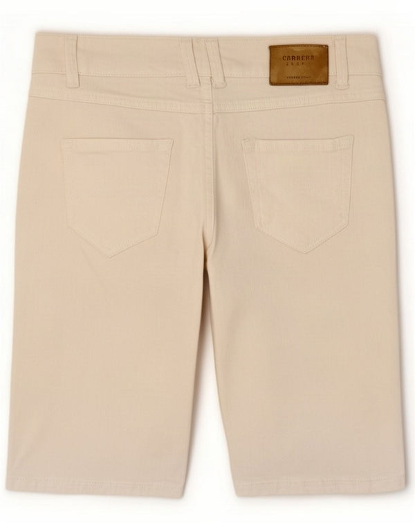 Shorts jeans femininos Carrera IT 46 Grande W31 Algodão branco