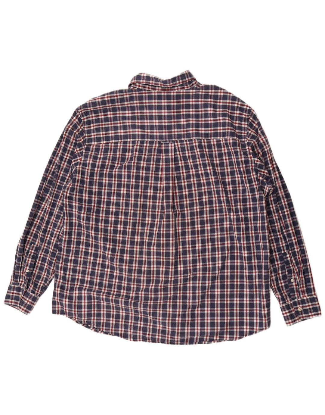 Camisa masculina Chaps Easy Care 2XL algodão xadrez azul marinho