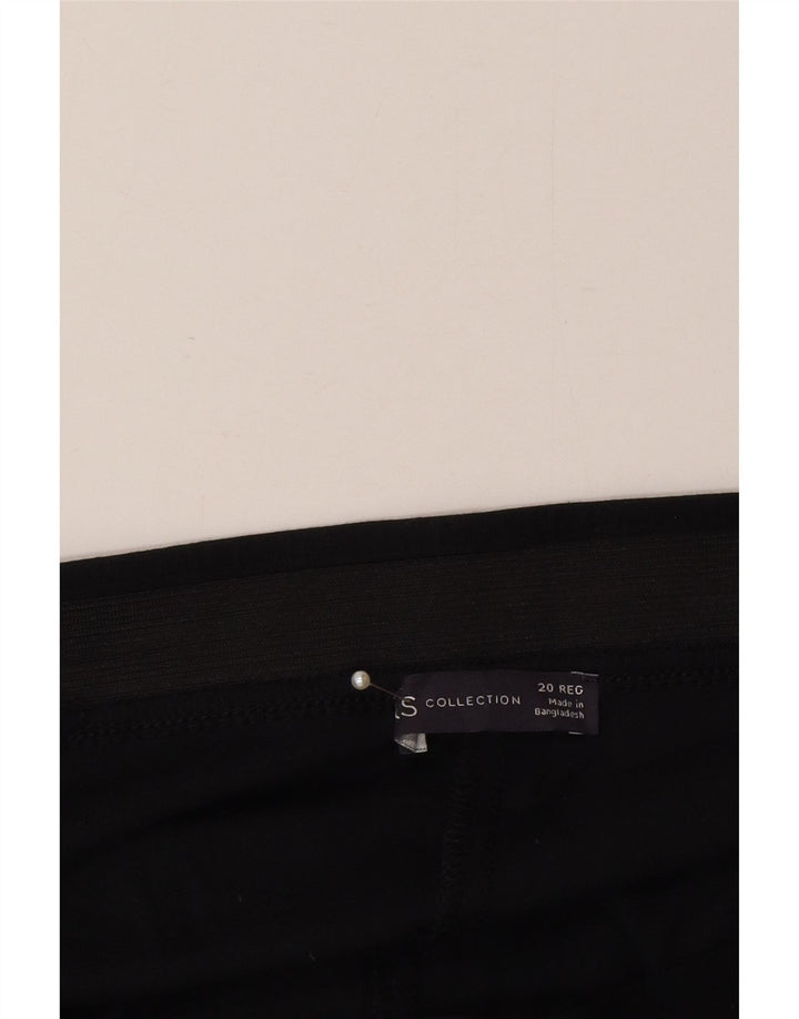 Calça de treino feminina Marks & Spencer UK 20 2XL preta viscose