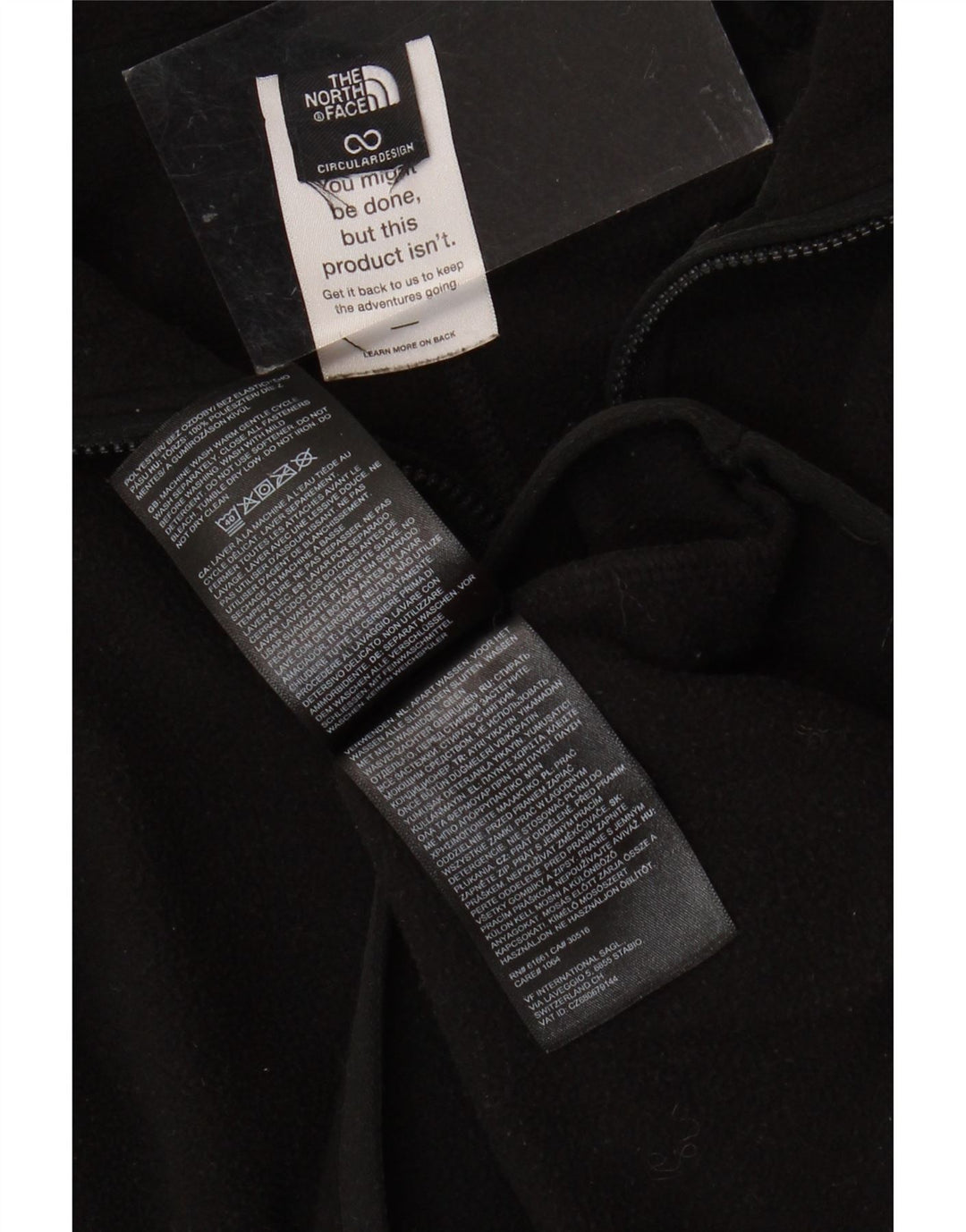 Jumper de lã com gola e zíper THE NORTH FACE para meninas 12-13 anos preto poliéster