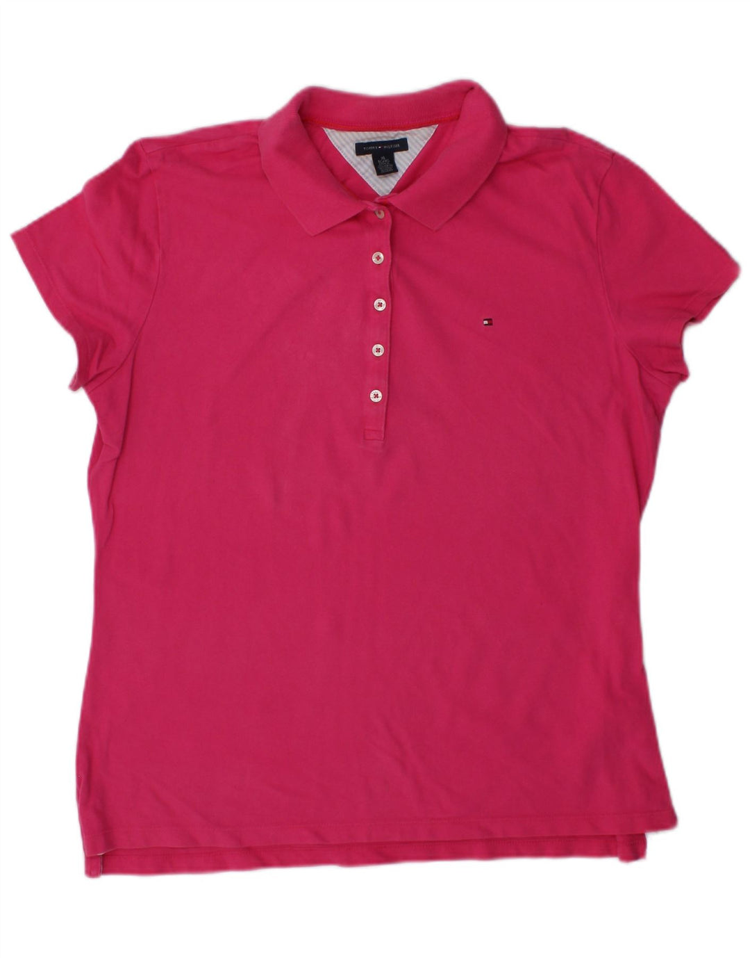 Camisa polo feminina TOMMY HILFIGER UK 18 XL algodão rosa