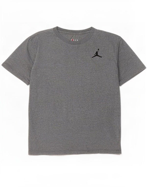 Camiseta masculina Jordan grande algodão cinza