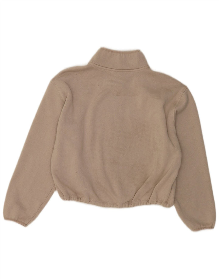 Dkny moletom feminino oversized com zíper e gola alta Reino Unido 14 médio branco