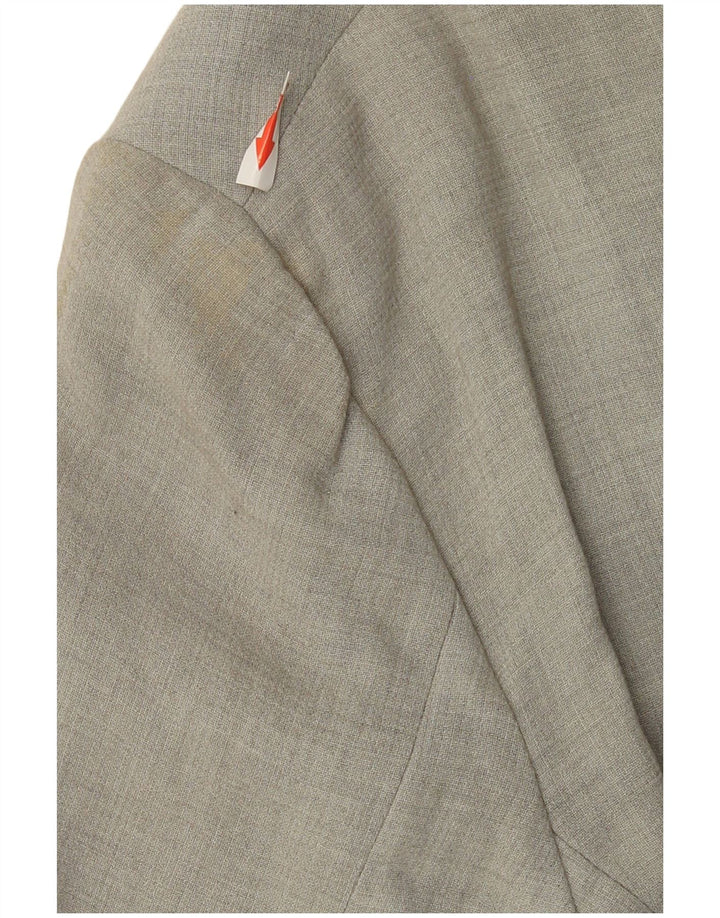 Jaqueta Blazer Feminina Calvin Klein com 3 Botões EUA 14 XL Viscose Cinza