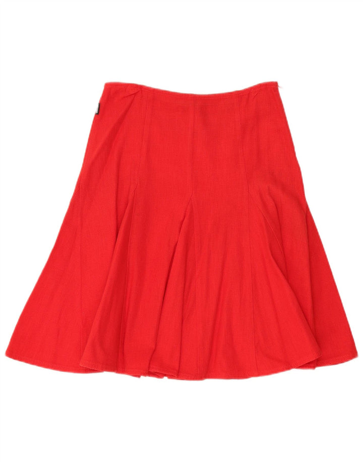 Saia larga feminina Moschino IT 40 pequena W28 vermelha