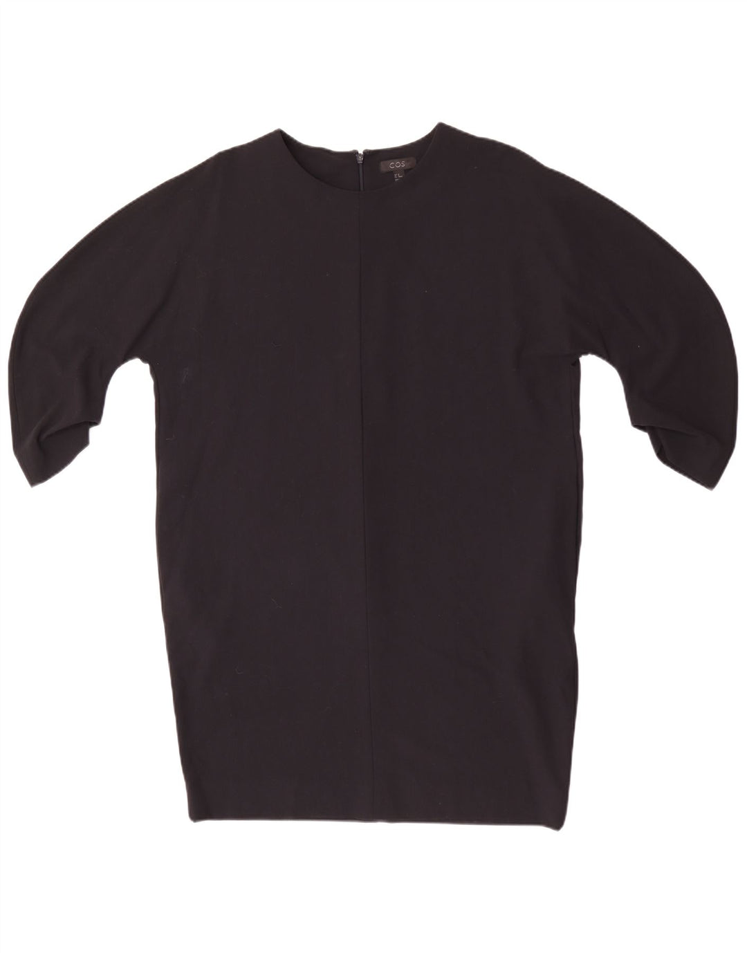 Cos vestido feminino manga 3/4 oversized shift EU 40 médio preto viscose