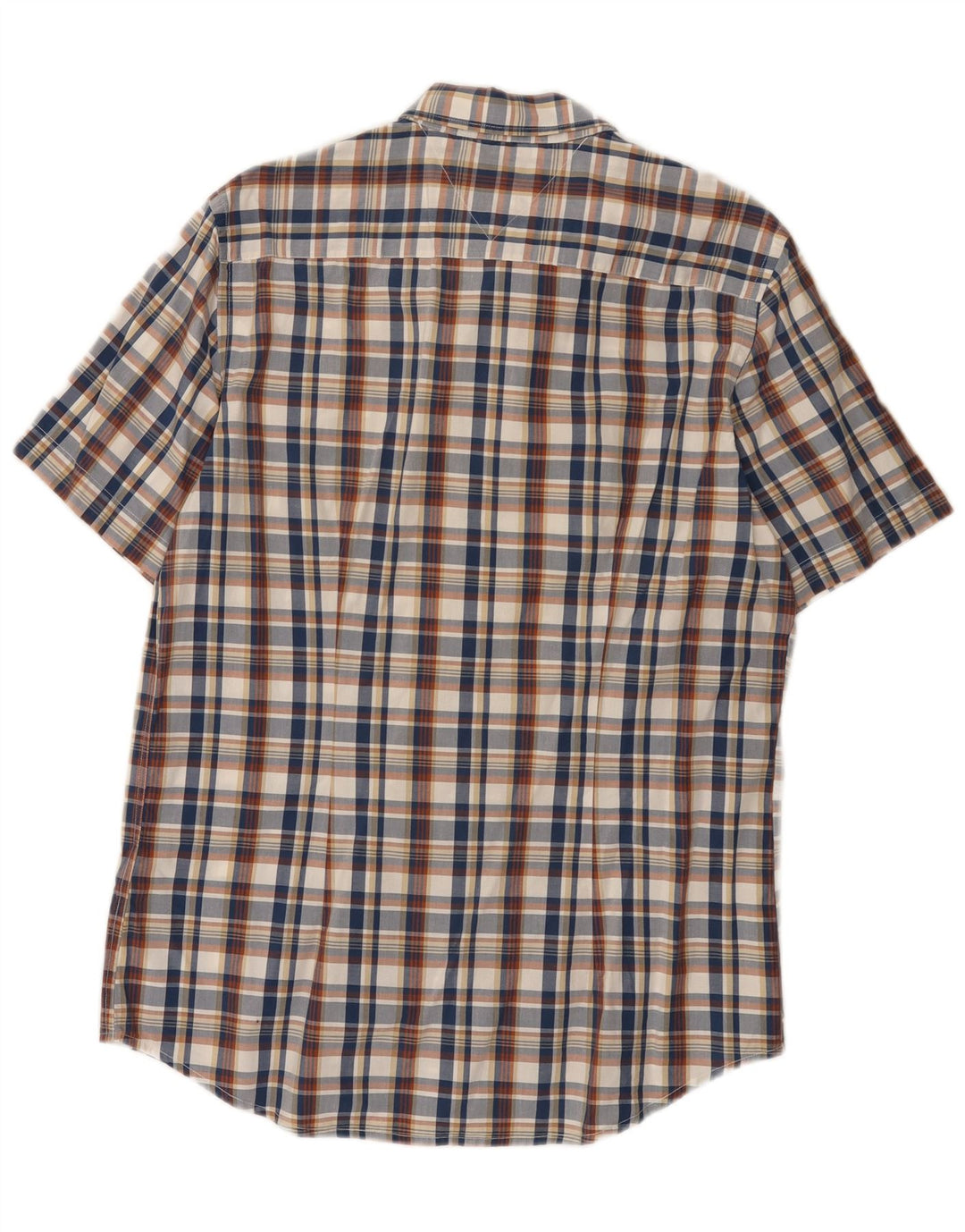 Tommy Hilfiger Camisa masculina de manga curta slim fit grande xadrez multicolorida