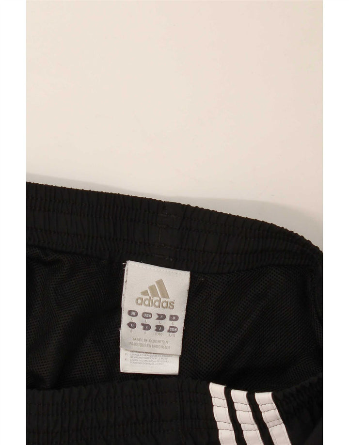 Adidas masculino gráfico capri calças de treino joggers grande poliéster preto