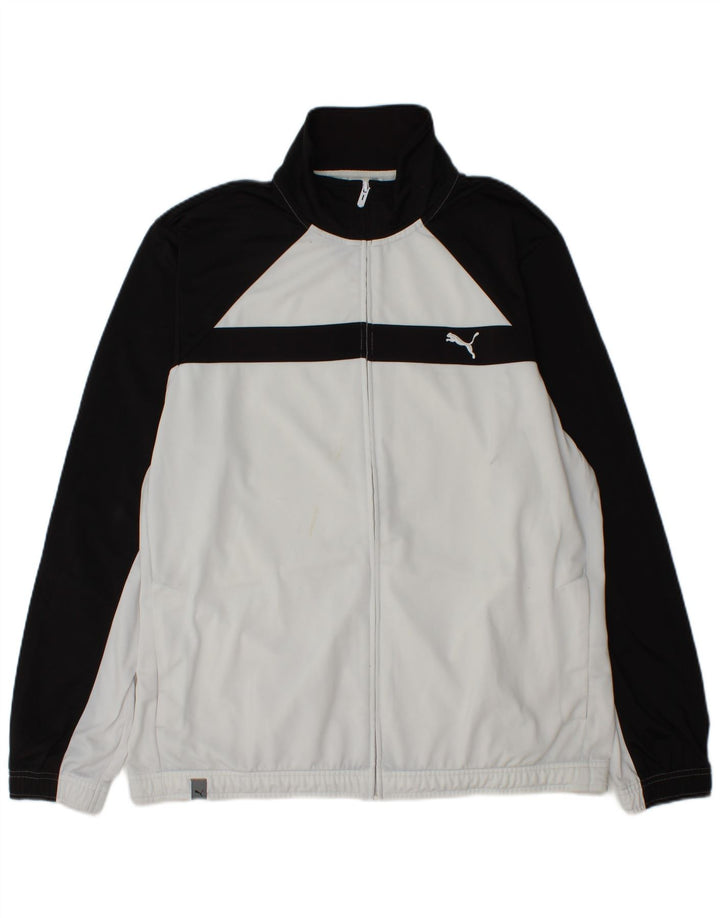 Puma Mens Tracksuit Top Jacket XL Branco Colourblock Poliéster