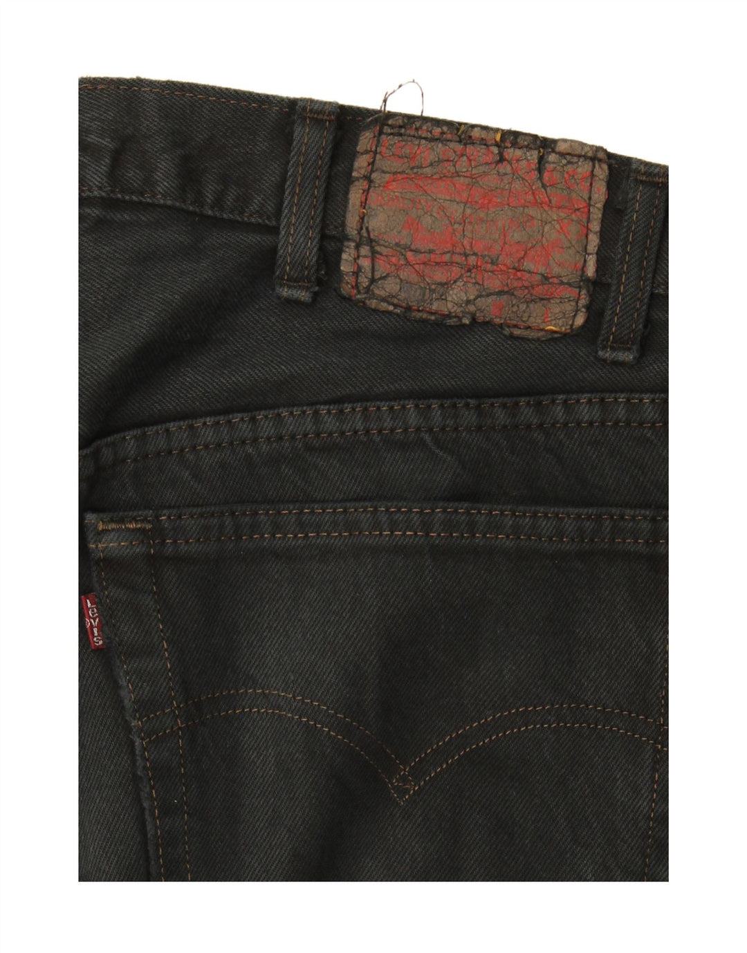 Calça jeans feminina Levi's desgastada W38 L30 preta