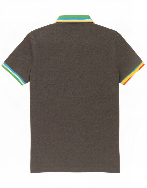 Camisa polo masculina French Connection algodão colorblock cinza médio