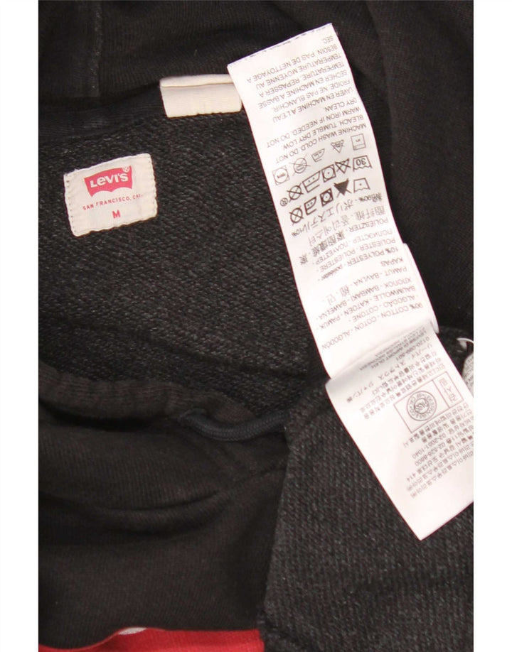 Moletom com capuz gráfico masculino Levi's médio preto algodão