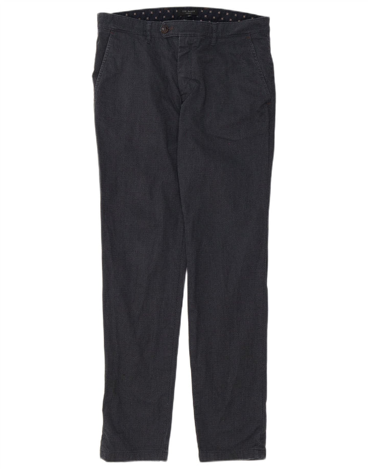 Calça masculina Ted Baker Slim Suit W32 L30 poliéster cinza