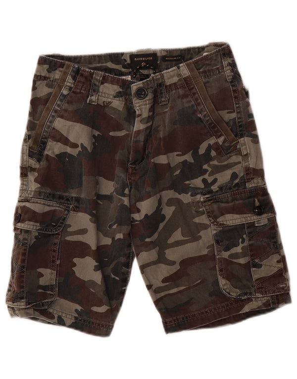 Quiksilver Meninos Regular Fit Cargo Shorts 9-10 Anos W25 Camuflagem Cáqui