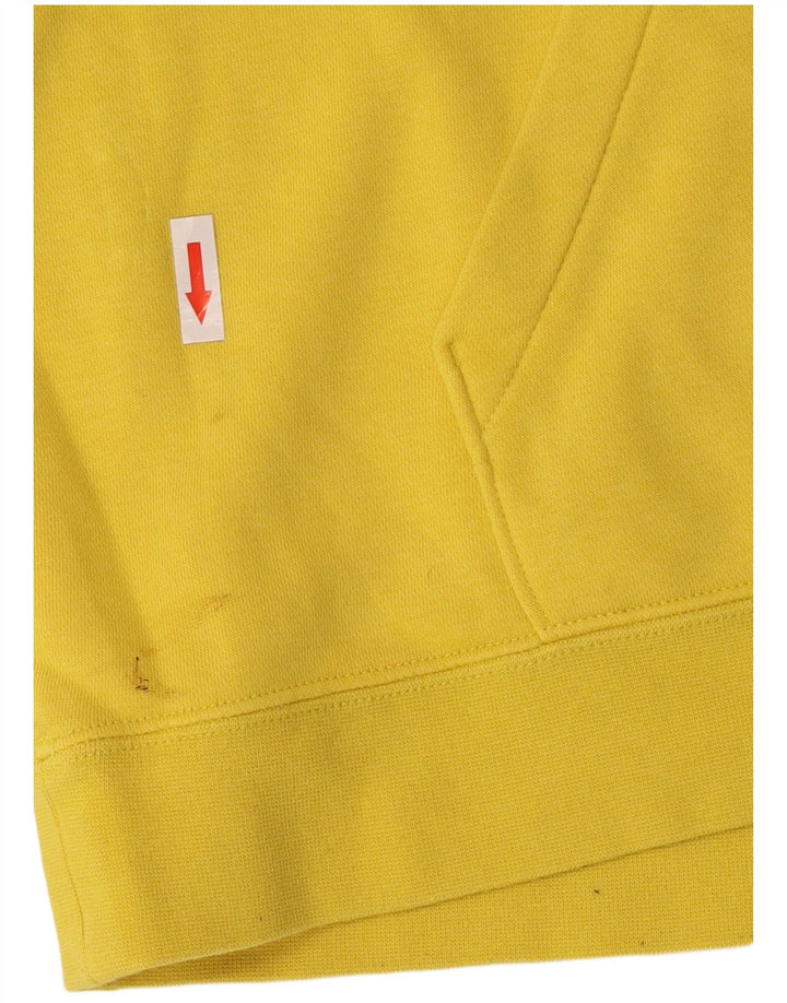Nike Mens Hoodie Jumper Grande Algodão Amarelo