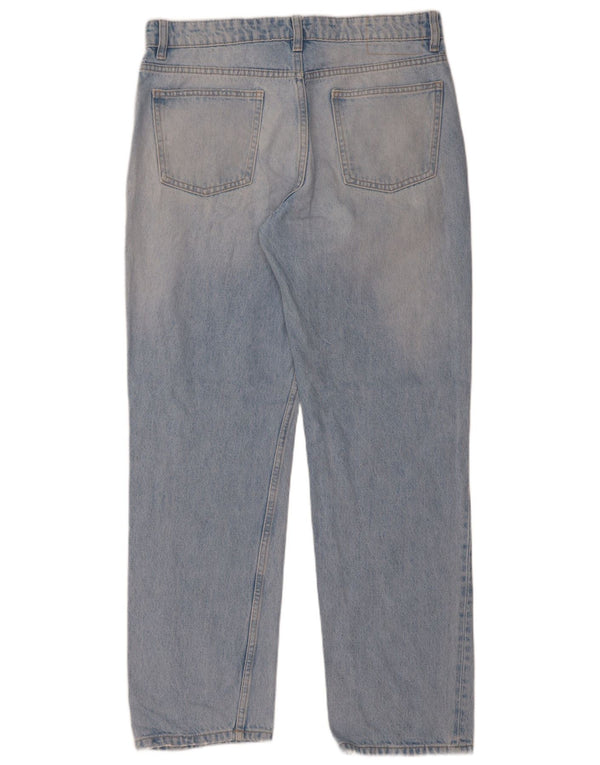 Calça jeans reta feminina Zara cintura alta EU 42 grande W32 L32 azul