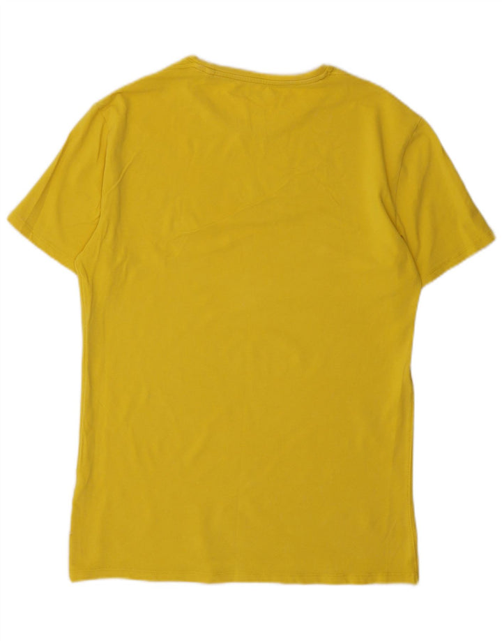 Guess Camiseta masculina gráfica grande amarelo