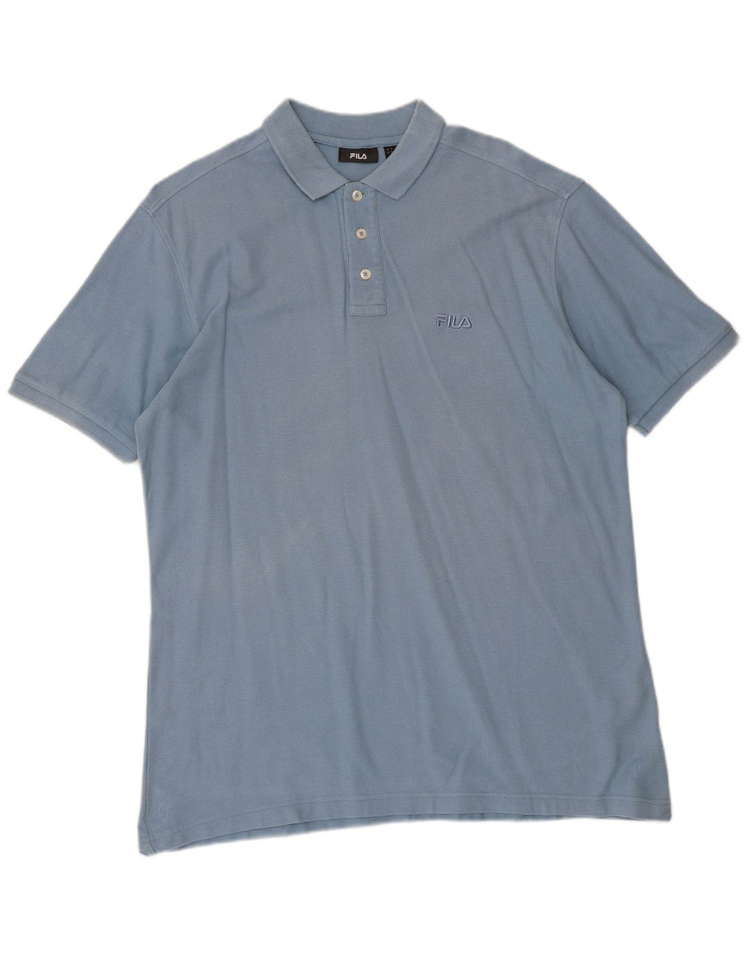 Camisa polo masculina Fila grande algodão azul