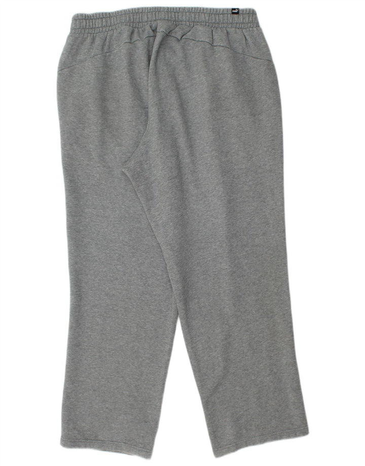 Calça de treino masculina Puma XL cinza manchada