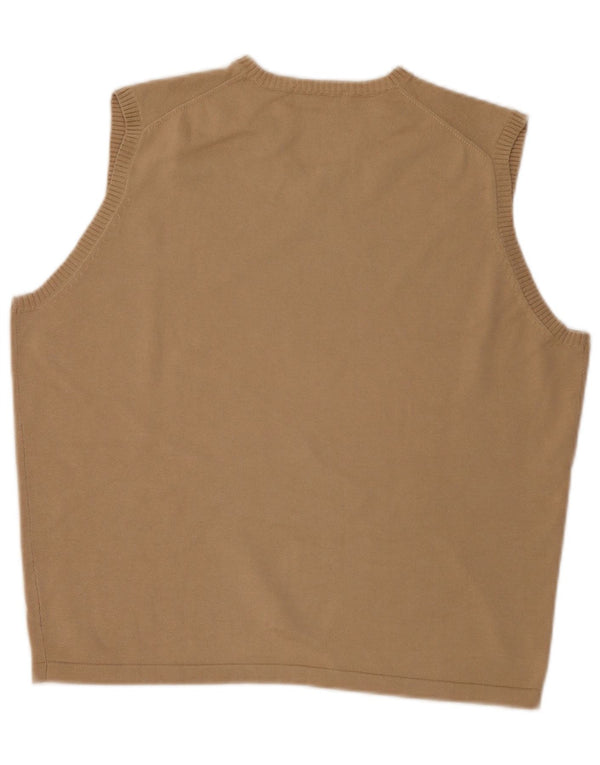 Zara Mens Vest Tank Top Grande Bege