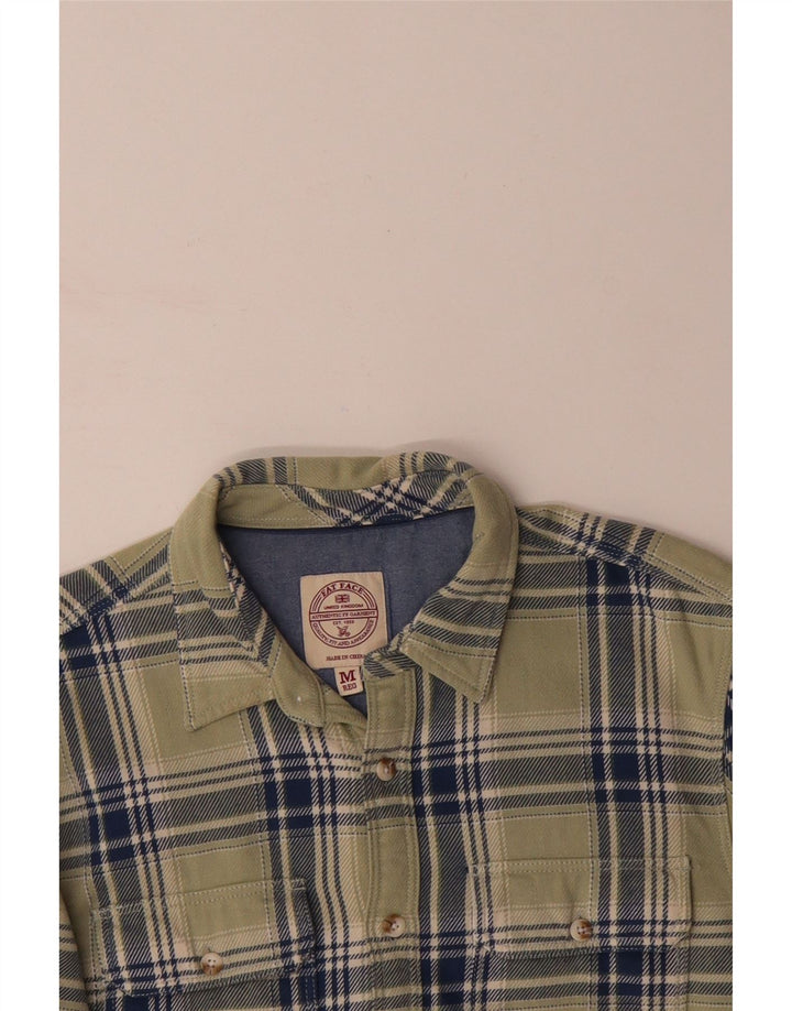 Camisa masculina FAT FACE de algodão xadrez verde médio