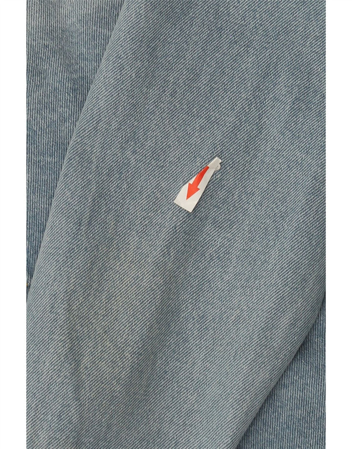 Jaqueta jeans masculina ZARA UK 38 algodão azul médio