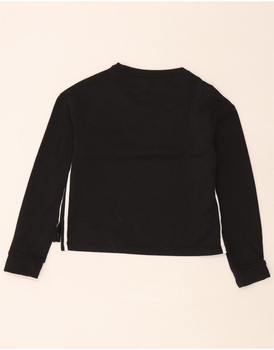 Adidas Womens Sweatshirt Jumper UK 8/10 Pequeno Poliéster Preto