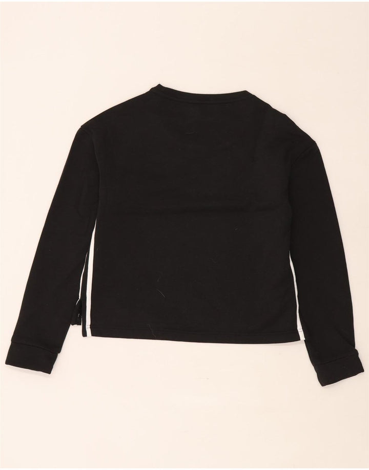 Adidas Womens Sweatshirt Jumper UK 8/10 Pequeno Poliéster Preto