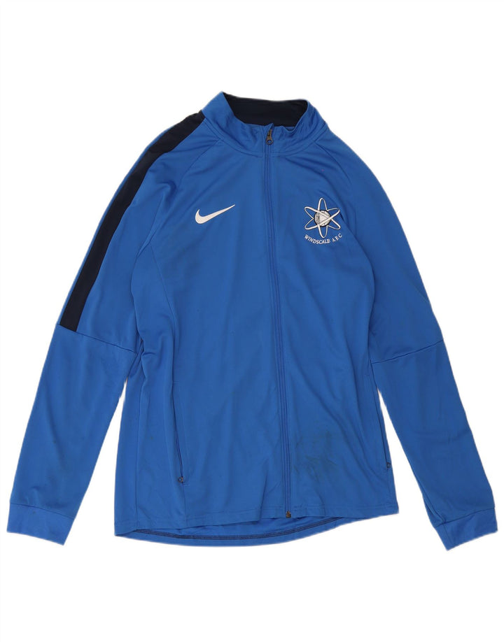 Jaqueta Nike Mens Dri Fit Tracksuit Top Grande Azul Colorblock Poliéster
