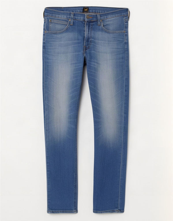 Lee Mens Luke Slim Jeans W32 L32 Azul Algodão