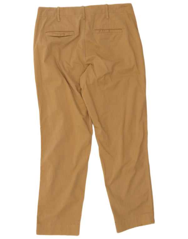 Calça Chino Feminina Gap Cintura Alta Reta US 10 Grande W32 L26 Bege