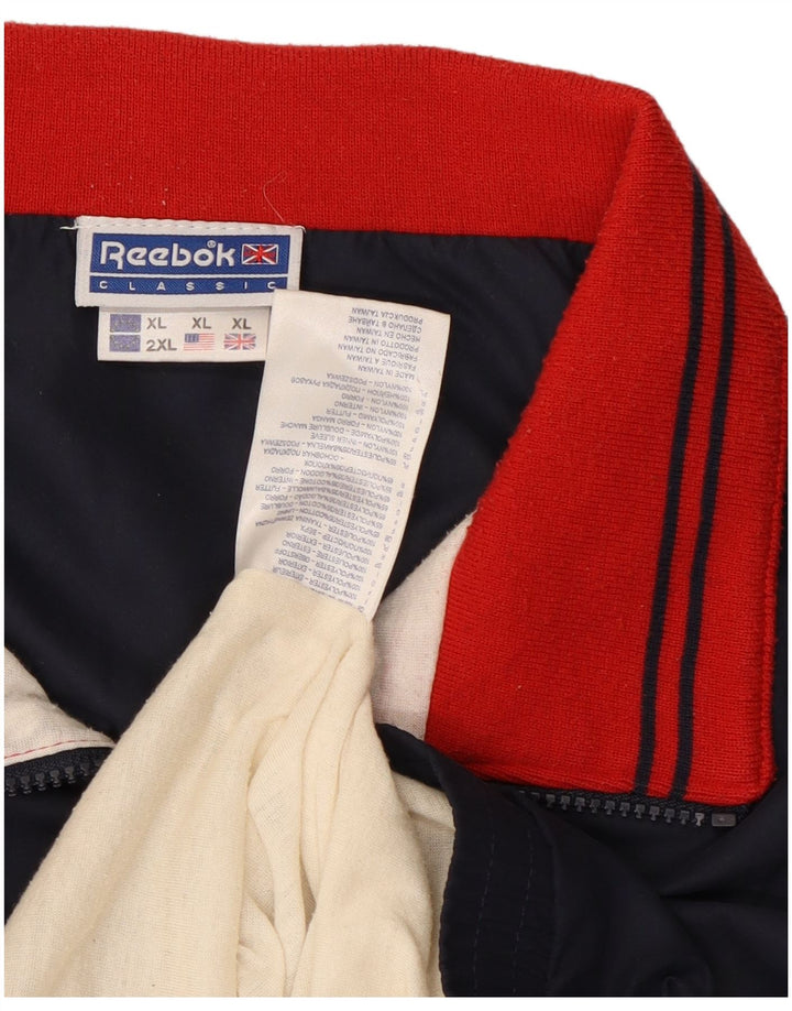 Jaqueta masculina Reebok Graphic Tracksuit Top XL azul marinho poliéster