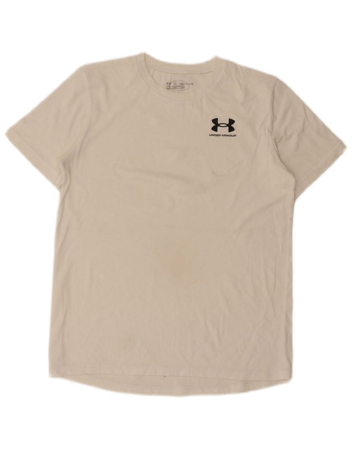 Camiseta UNDER ARMOUR Meninos 13-14 Anos XL Branco