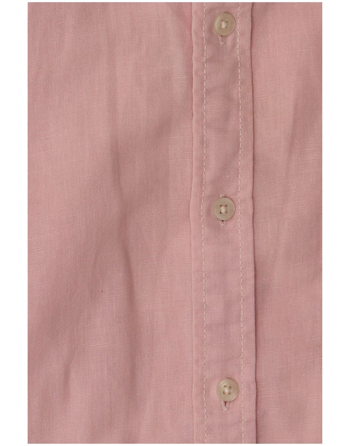 Tommy Hilfiger Camisa masculina de manga curta rosa médio