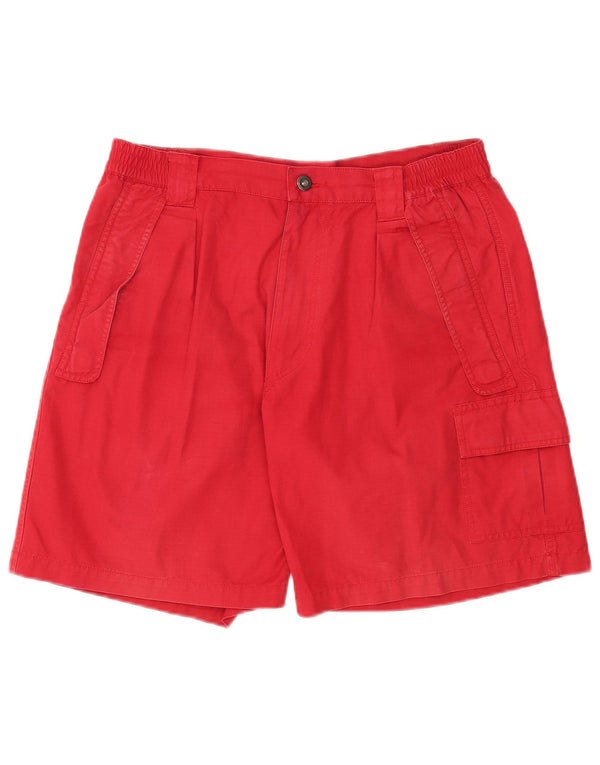 Murphy & Nye Mens Cargo Shorts Grande W36 Algodão Vermelho