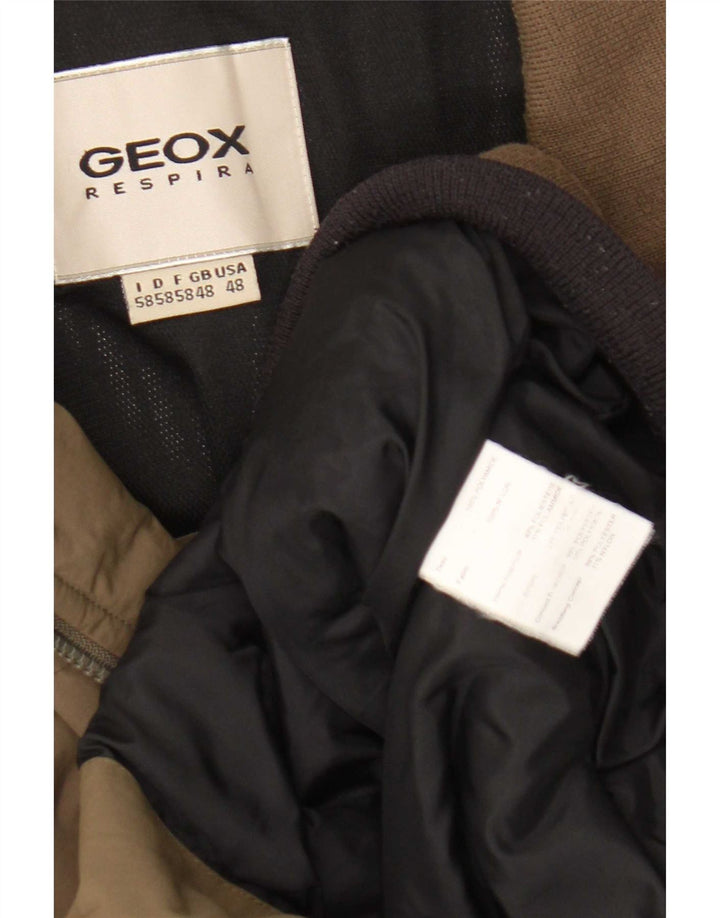 Jaqueta bomber masculina Geox Respira Reino Unido 48 4XL marrom nylon