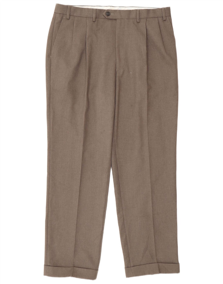 Calça masculina Marks & Spencer Pegged Suit W36 L31 cinza poliéster