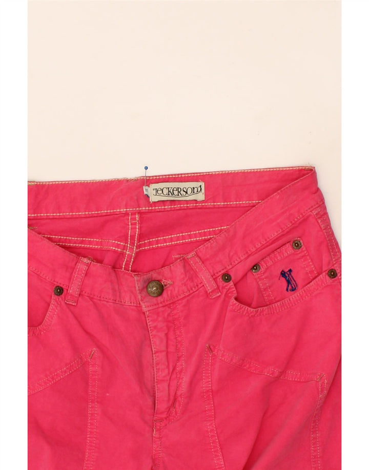 JECKERSON Womens Straight Casual Trousers W31 L29 Pink Cotton Vintage Jeckerson and Second-Hand Jeckerson from Messina Hembry 