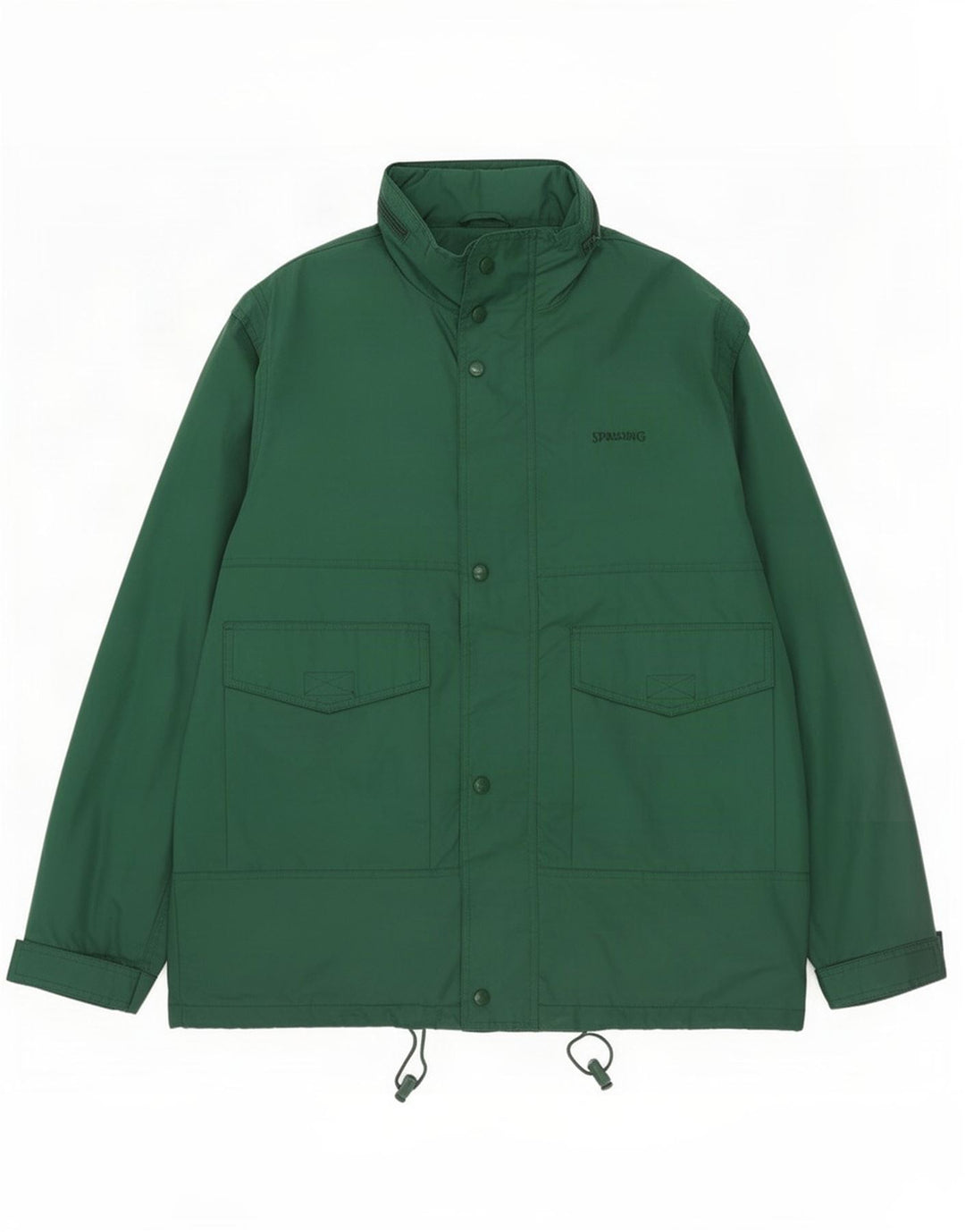 Jaqueta de chuva masculina Spalding com capuz UK 38 poliamida verde médio