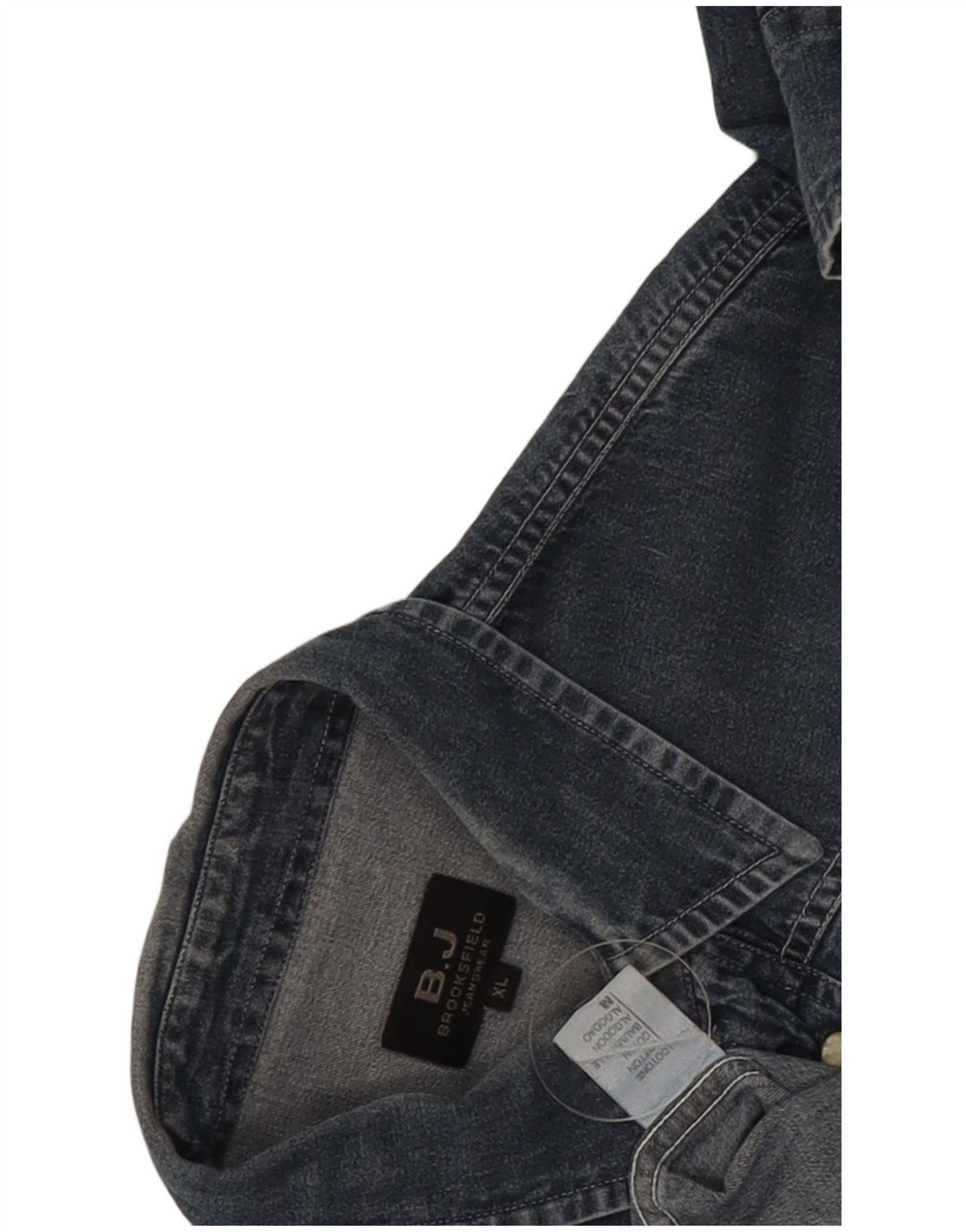 Camisa jeans masculina Brooksfield XL azul algodão