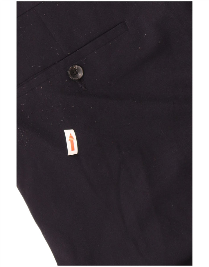 Calça Chino Masculina Marks & Spencer Regular Fit W36 L27 Azul Marinho Poliéster