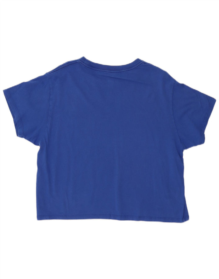Camiseta feminina gráfica Levi's UK 14 bloco colorido azul médio