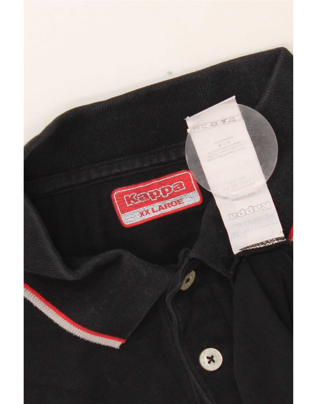 Camisa polo masculina Kappa 2XL algodão preto