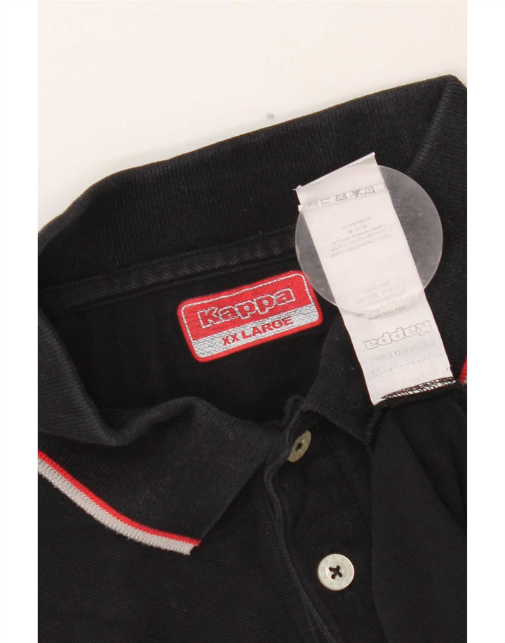 Camisa polo masculina Kappa 2XL algodão preto
