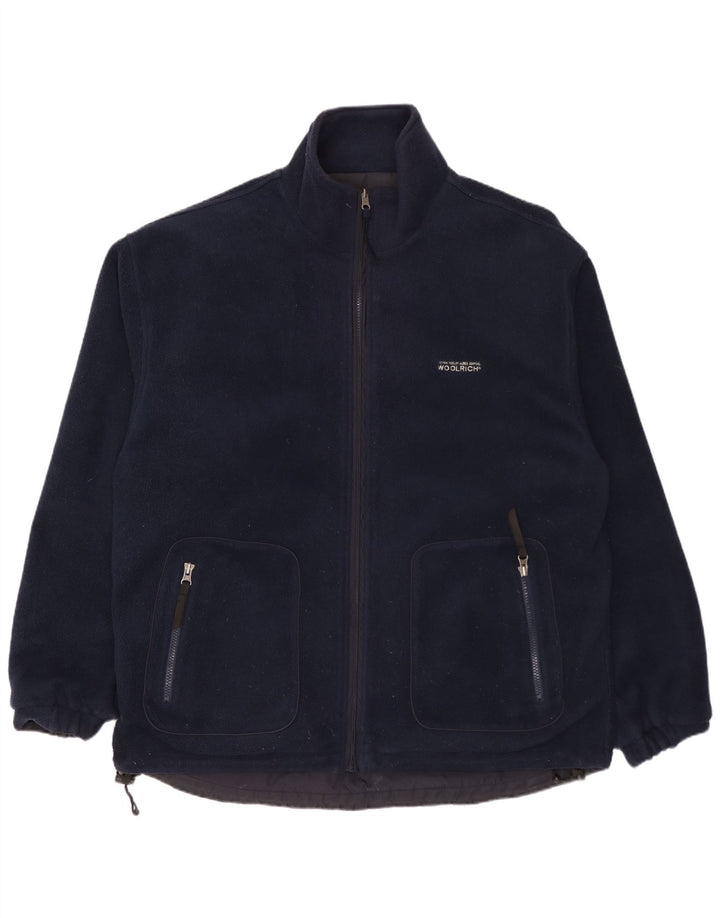 Jaqueta reversível masculina WOOLRICH Reino Unido 40 grande nylon azul marinho