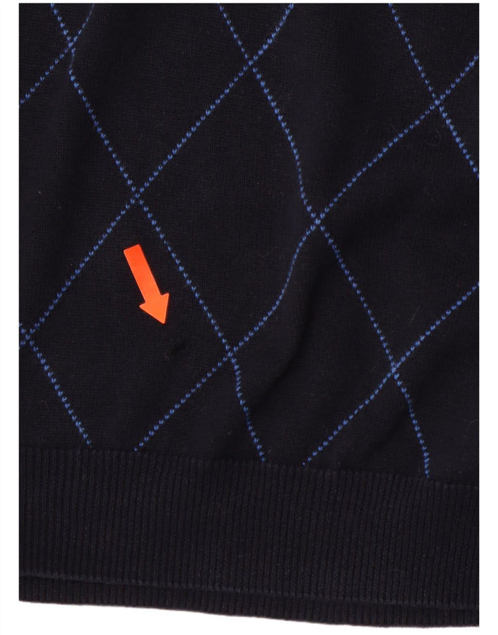 Regata masculina CHAPS colete XL azul marinho Argyle/algodão diamante