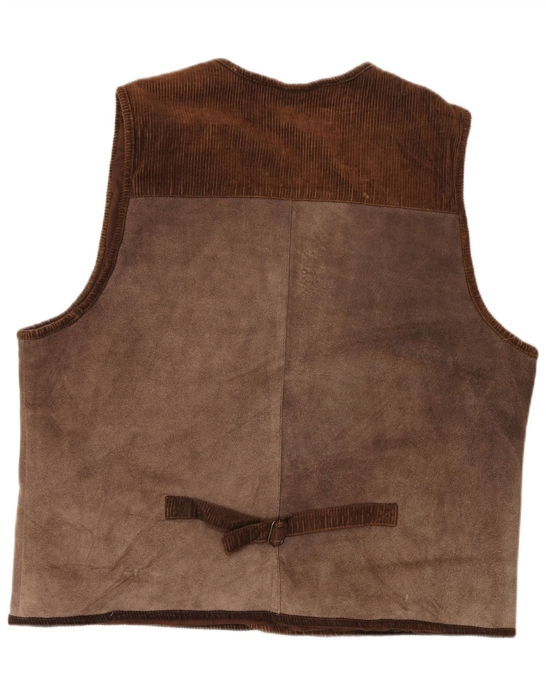 Colete masculino de couro Marcel Battiston XL marrom clássico