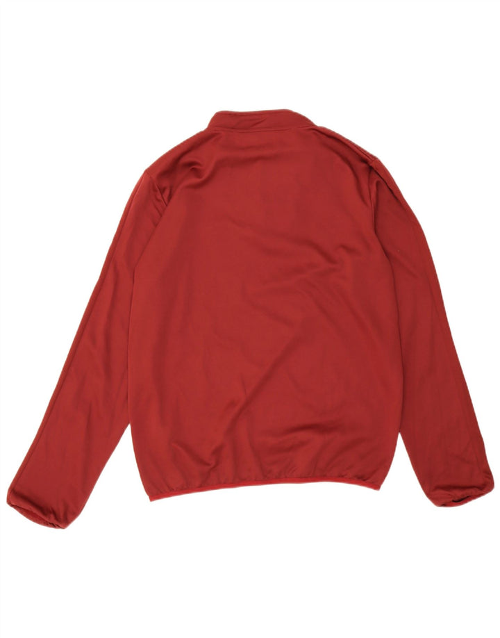 Kappa Mens Graphic Zip Neck Pulôver Treino Top Médio Marrom Poliéster